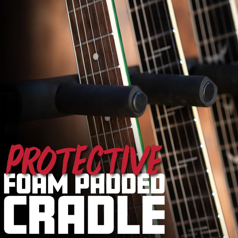 Gator Rok-It Collapsible Folding Guitar Rack Stand for 3 Guitars â€“ Fits Acoustic, Electric, or Bass Guitars â€“ Portable, Durable, Space-Saving Storage (RI-GTR-RACK3) - Image 3