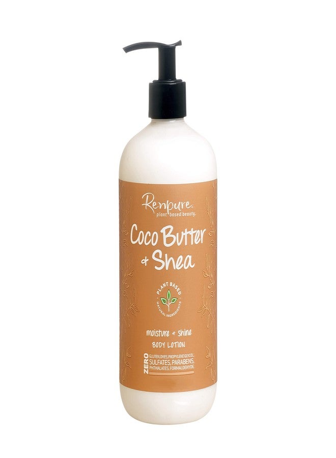 RENPURE PlantBased Beauty Coco Butter Shea Moisture + Shine Body Lotion Fluid, 19 Ounce - Image 1