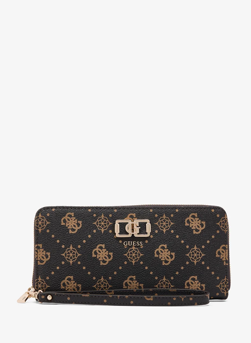 Emelie Logo Large Zip Around Bi-Fold Wallet