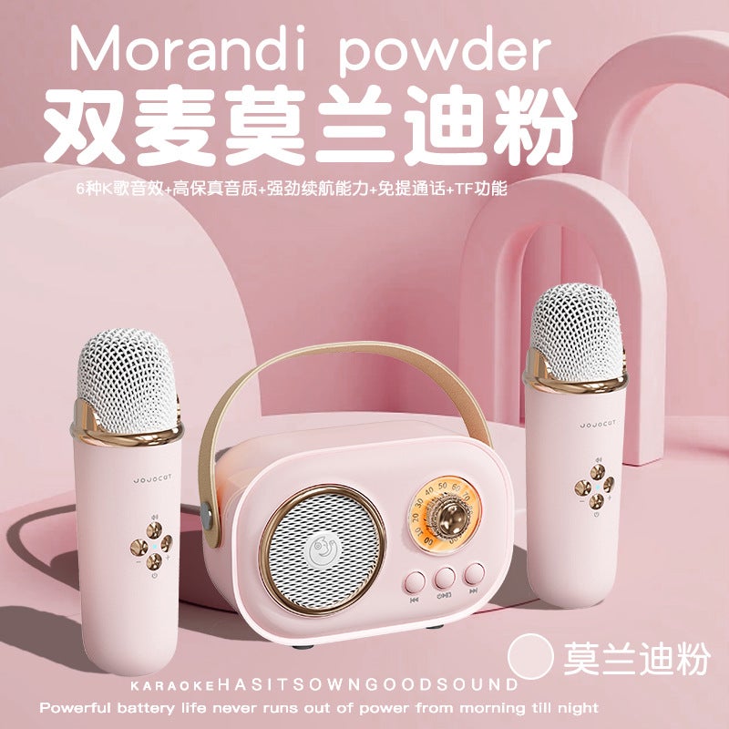 Microphone Bluetooth Audio With Microphone Singing Audio All-In-One Gift Custom Outdoor Portable Karaoke Speaker - Image 1