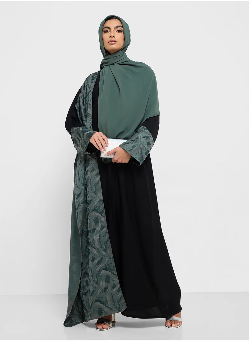 hayas closet Straight Cut Silouette Wide Sleeve Abaya
