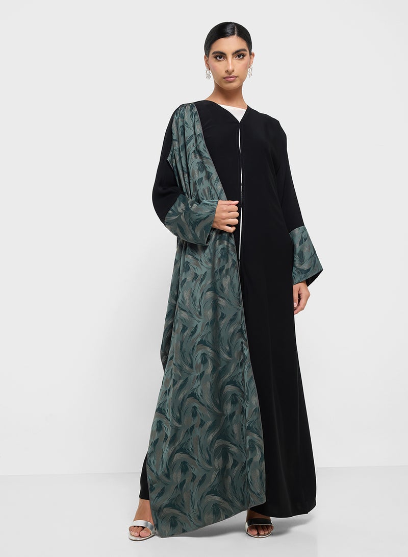 hayas closet Straight Cut Silouette Wide Sleeve Abaya  - Image 5