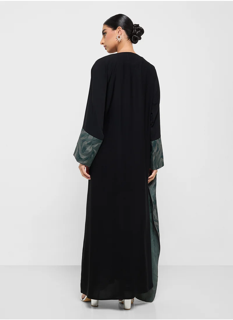 hayas closet Straight Cut Silouette Wide Sleeve Abaya