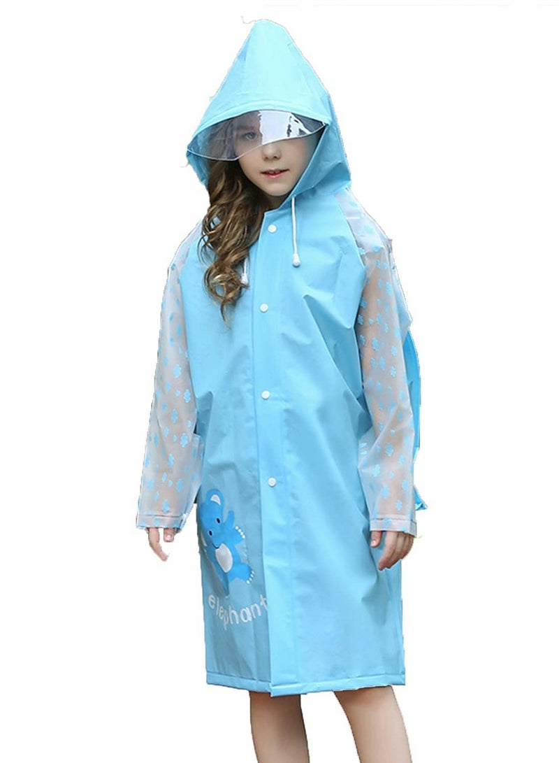 Excefore Kids RainCoat, Multifunctional Waterproof Rain Coat for Boys Girls, EVA Portable Durable Windbreaker - Image 1