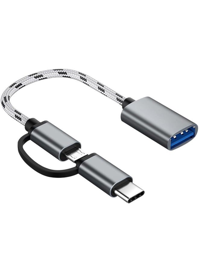 Sooiiyu محول USB C/Micro USB إلى USB 2 في 1 - Image 1