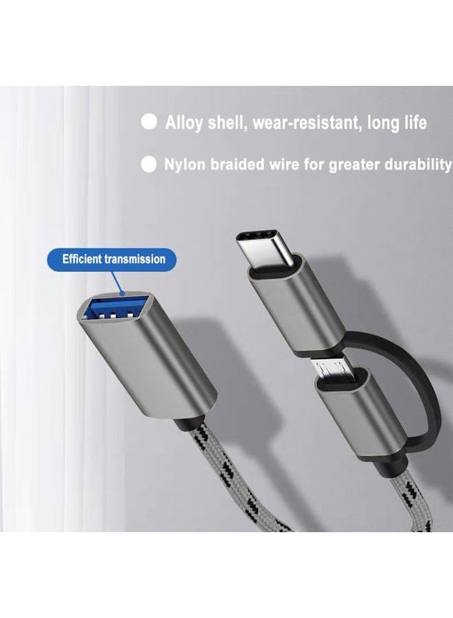 Sooiiyu محول USB C/Micro USB إلى USB 2 في 1 - Image 5