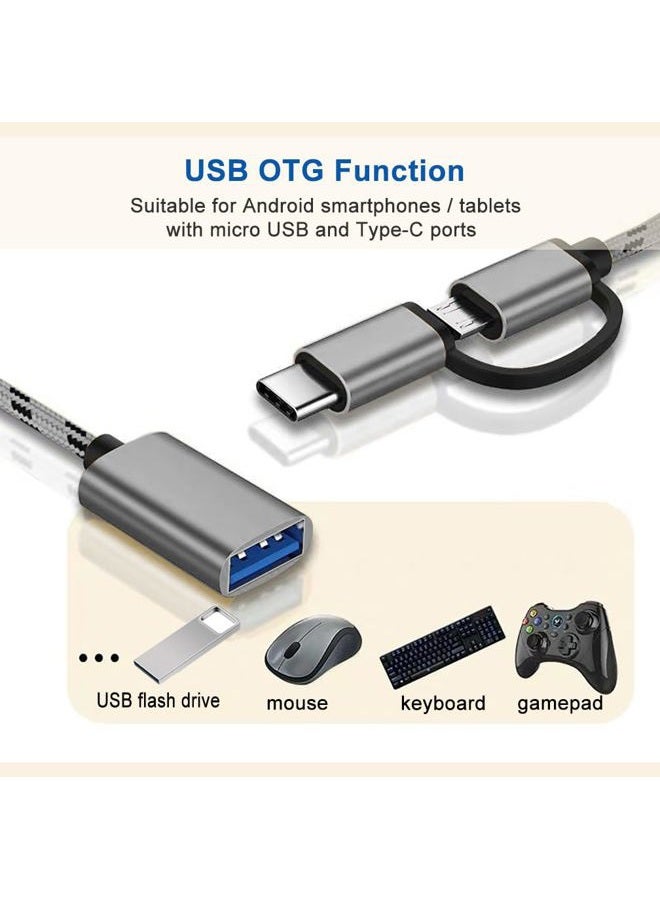Sooiiyu محول USB C/Micro USB إلى USB 2 في 1 - Image 4