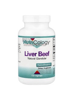 Nutricology Nutricology, Liver Beef, Natural Glandular, 125 Vegicaps  - Image 1