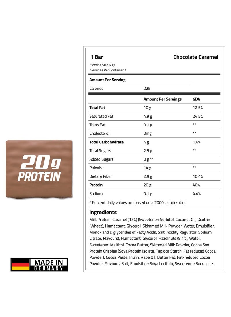 Laperva - Hazelnut Protein Bar with Chocolate Caramel -60gm - Image 1