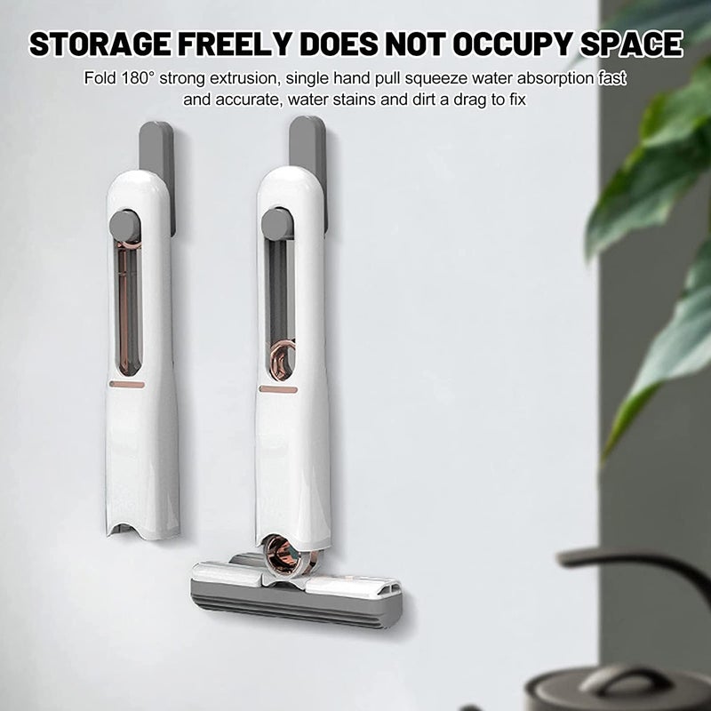 FELKER New Mini Portable Mop Short Handed Mini Mop for Cleaning Glassware and Bathroom Mops Floor Cleaning Mop Mini Portable Short Hand Held mop WindowsMirror WallTilesDesktop - Image 5