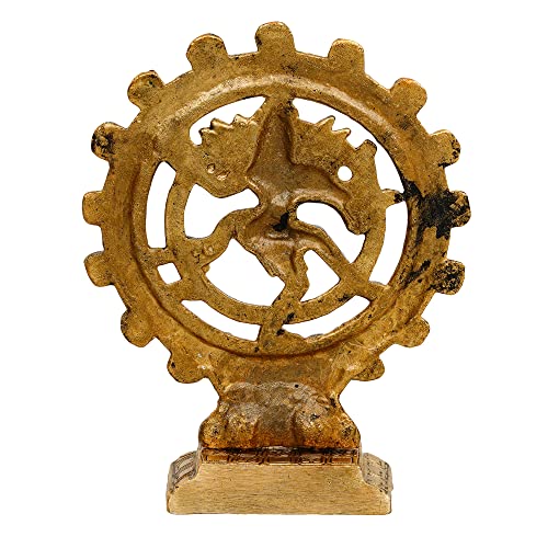 Webelkart Premium Gold Plated Lord Shiva Dancing Natraj Statue Showpiece Handcrafted Sculpture for Home and Puja Decor| nataraj Statue for Home|(8 Inches, Gold) - Image 5