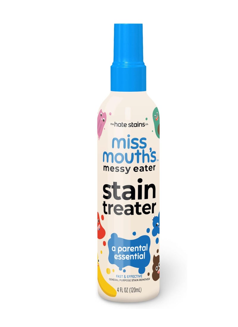 Miss Mouth's - Miss Mouth's Messy Eater Stain Treater Spray - 4oz Stain Remover - Newborn & Baby Essentials - No Dry Cleaning Food, Grease, Coffee Off Laundry, Underwear, Fabric - Image 1