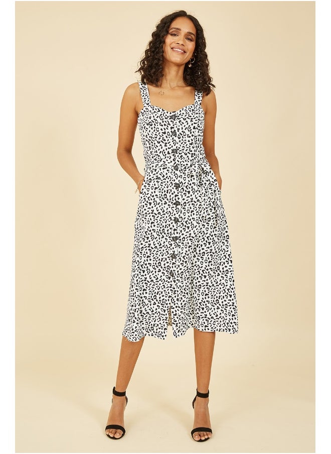 Yumi Spotted Button-Front Dress  - Image 1