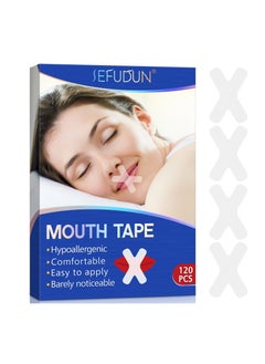 Sefudun 120Pcs X-Shaped Mouth Breathing Correction Patch, Sleep Closed Mouth Patch, Healthy Nasal Breathing And Anti-Snoring Artifact, Nighttime Sleeping, Mouth Breathing, And Loud Snoring  - Image 1