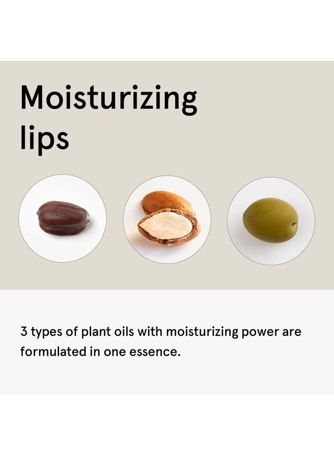 Moisturizing Lip Essence 1 Count | Nourishing Soothing Moisturizing Hydrating Dry Rough Lips, Oil Butter Organic Plant Based Balm, Jojoba Argan Olive Oil | Vegan Korean Skin Care