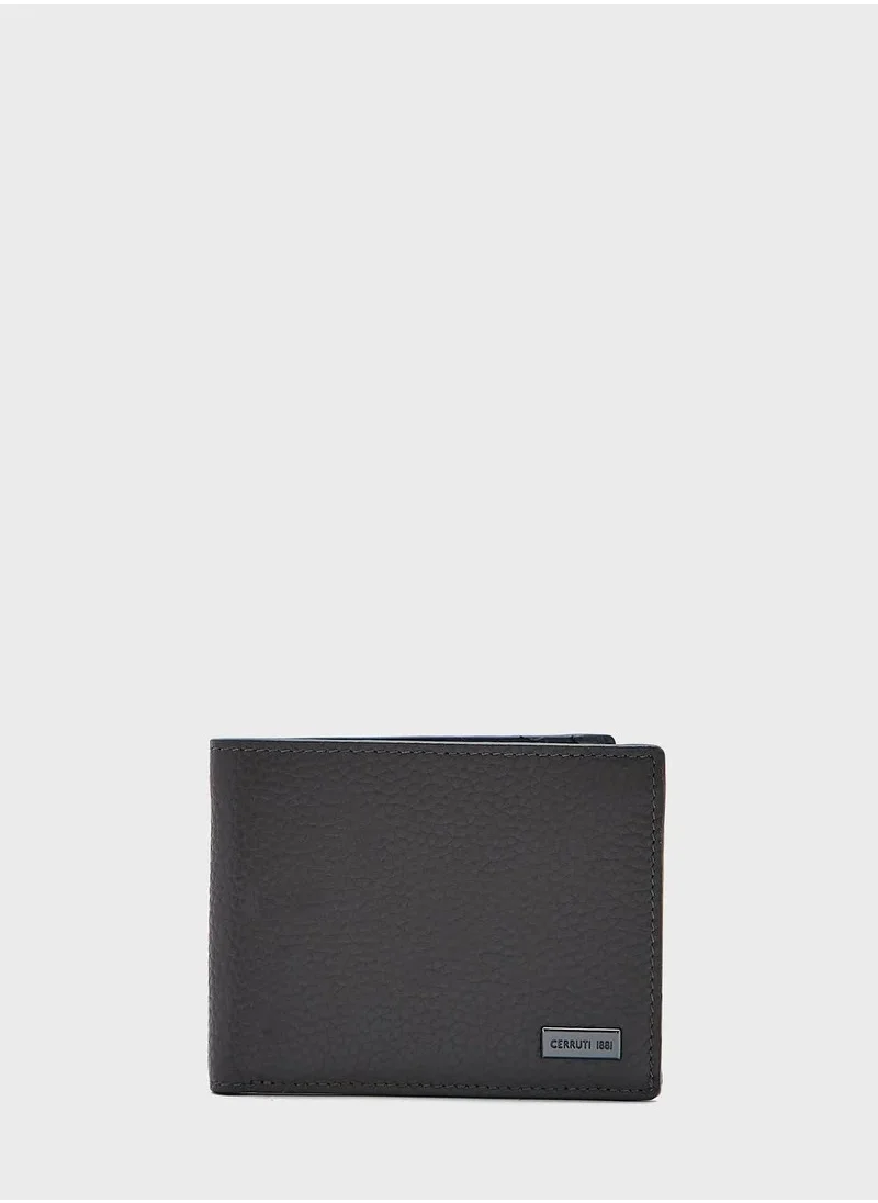 CERRUTI 1881 Grain Leather Wallet for Men's