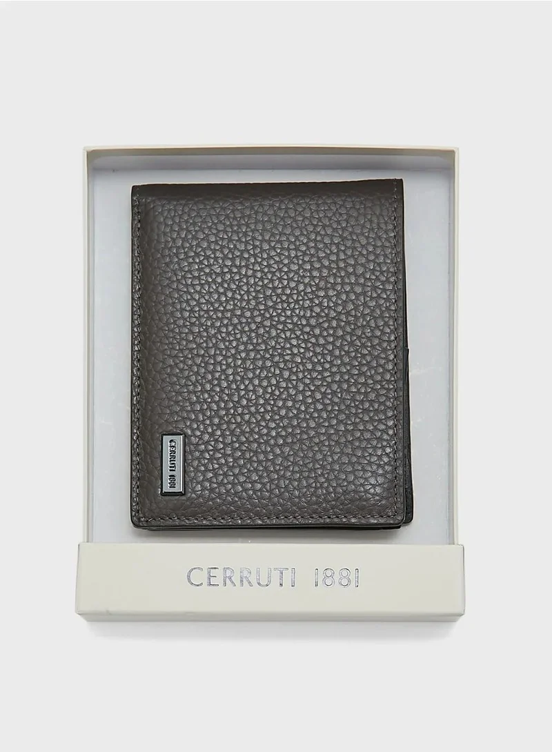 CERRUTI 1881 Grain Bi-Fold Leather Wallet for Men