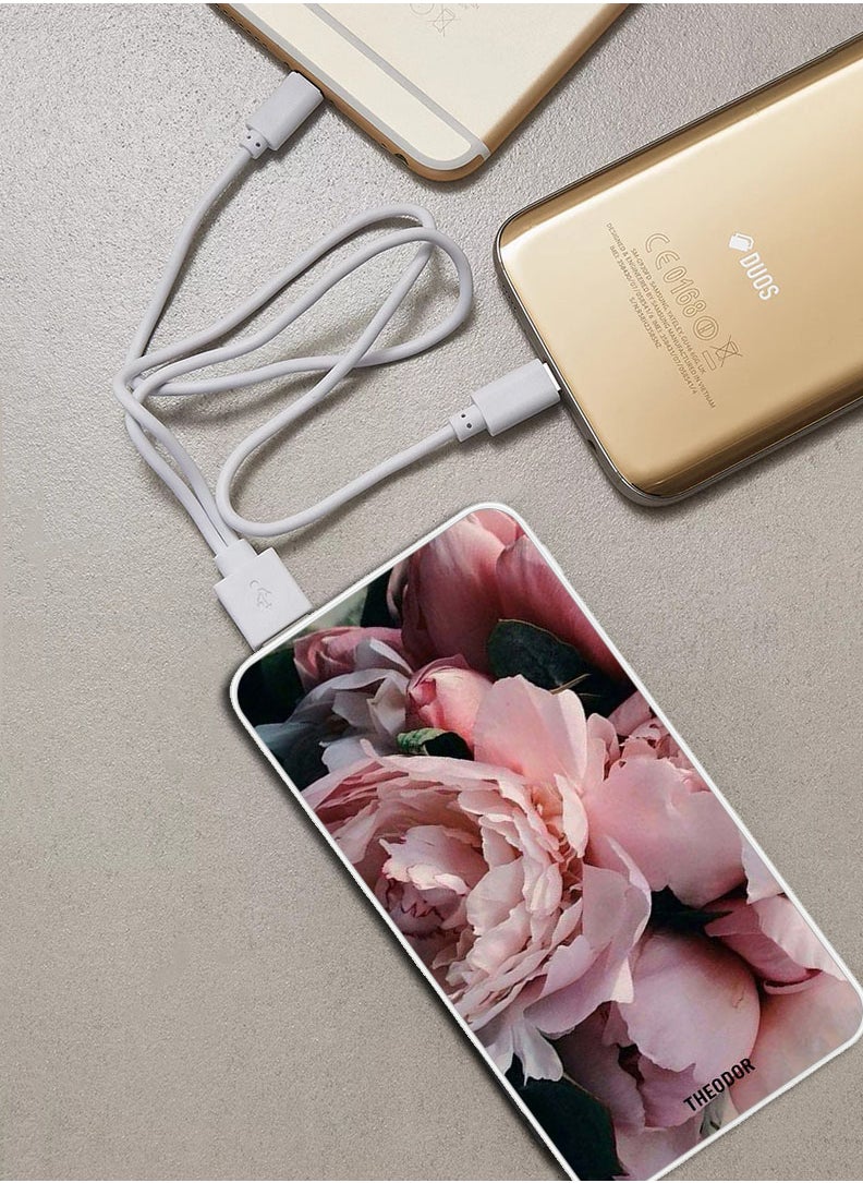 Theodor - 10,000 mAh Super Fast Charging Ultra Compact Power Bank with Quick Charge & Power Delivery, Portable Charger For iPhone and Android Flowers 1 - Image 1
