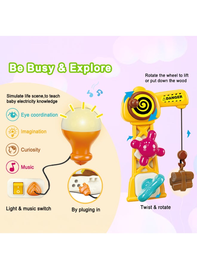 COGNIKIDS لوحة نشاط مشغولة للأطفال الصغار – لوحة تعلم حسية تفاعلية لعمر 12 شهرًا وما فوق | أضواء، أزرار، تطوير المهارات الحركية الدقيقة | لعبة مونتيسوري مبكرة | تعمل بالبطارية (2xAA) - Image 3