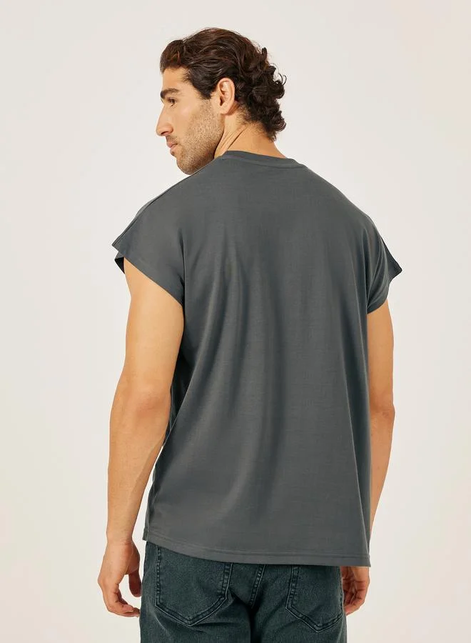 Styli Cap Sleeve Cotton Rich Oversized T-Shirt