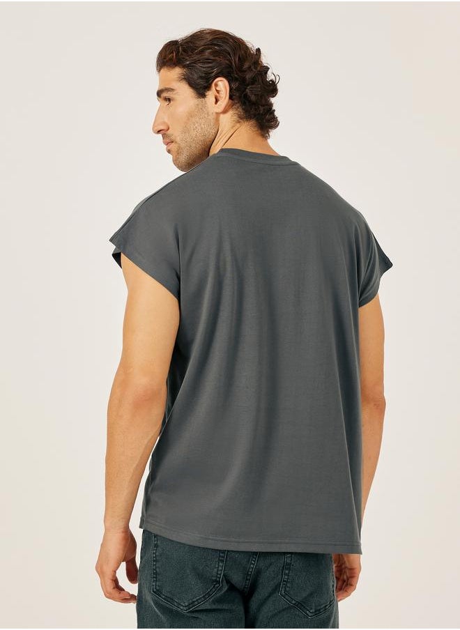 Styli Cap Sleeve Cotton Rich Oversized T-Shirt  - Image 4