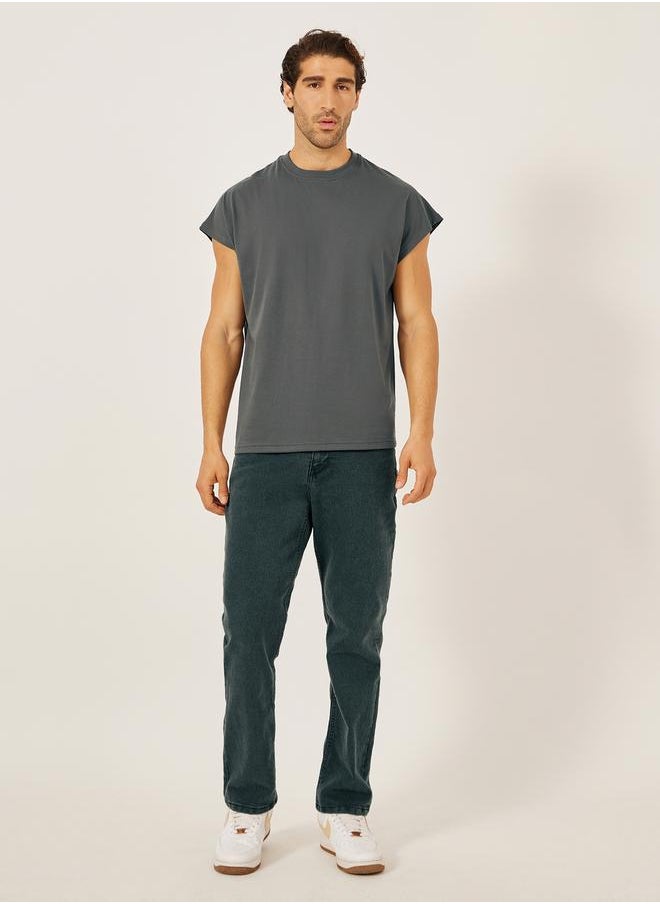 Styli Cap Sleeve Cotton Rich Oversized T-Shirt  - Image 2
