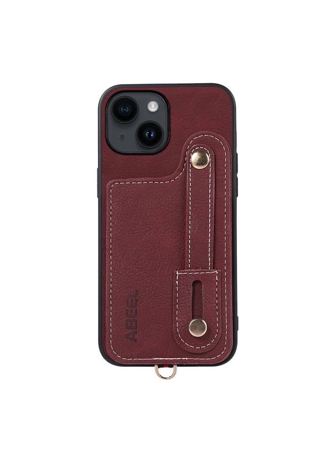 S-TOP Case For iPhone 14 Plus ABEEL Litchi Texture Card Bag PU Phone Case - Image 2