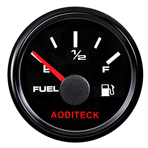 AODITECK 240-33ohm Marine Fuel Gauge for Boat Gas Gauge Fuel Level Gauge for Car Truck Vehicle Diesel Automotive Replacement Aftermarket Gauge for Car Truck Vehicle SUV with Backlight - Image 1