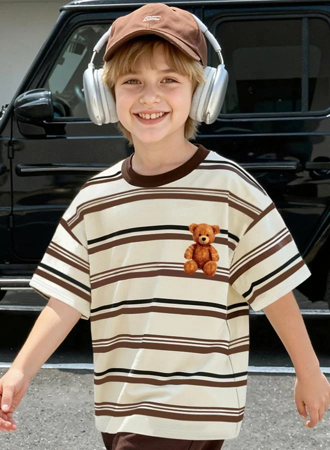 Take Two  Boys Striped T-Shirt And Shorts Set for Men | Best Price UAE