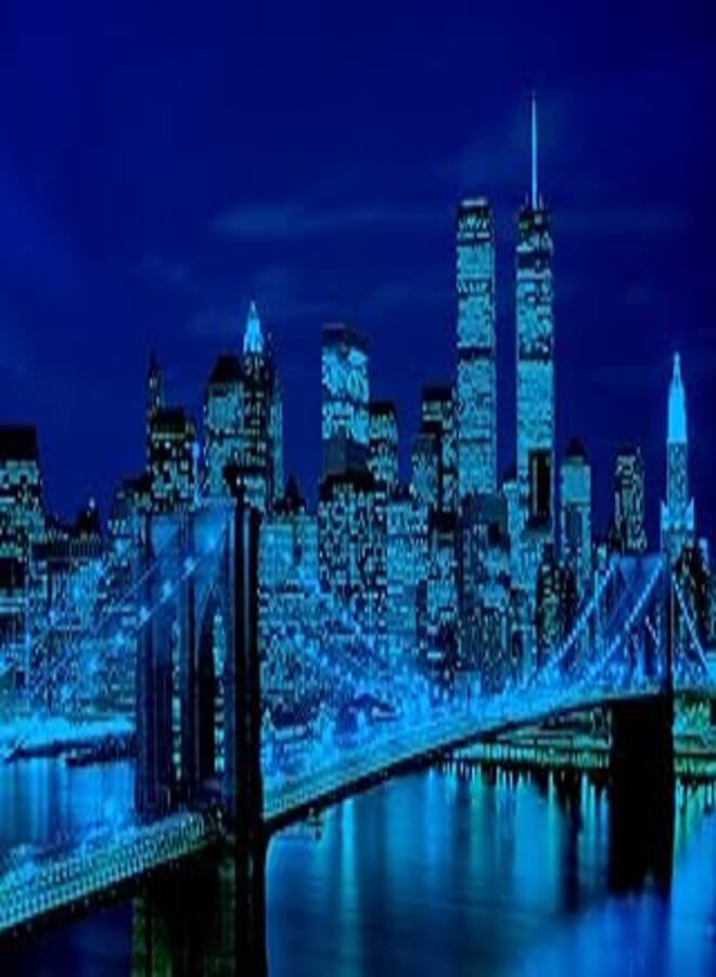 Tomax brooklyn bridge, usa 1000 piece glow-in-the-dark jigsaw puzzle