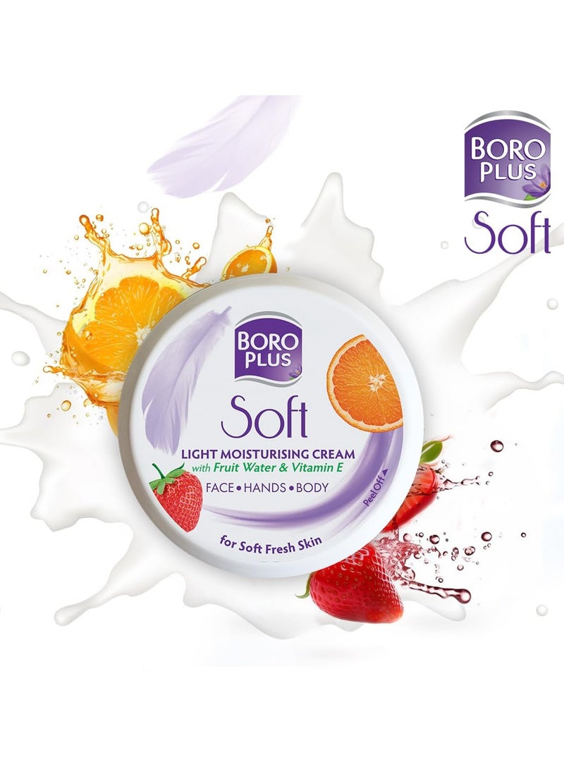 BOROPLUS Soft Light Moisturising Cream|Light & Non-sticky|Provides 24 hour moisturisation | For Soft Fresh Skin 200 ml - Image 4