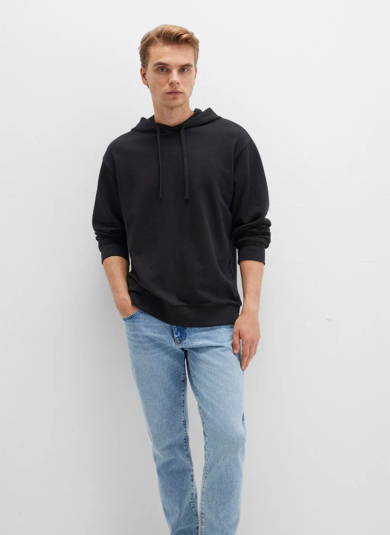 Mavi Solid Pullover Hoodie