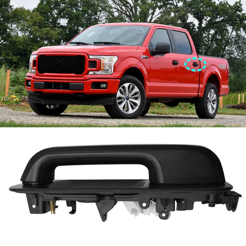 Moonlinks Compatible with 20152020 F150 Rear Driver Side Exterior Door HandleF150 Door Handle Replacement Left Rear SideSmooth Black14603674FL3Z1626605CBPTM