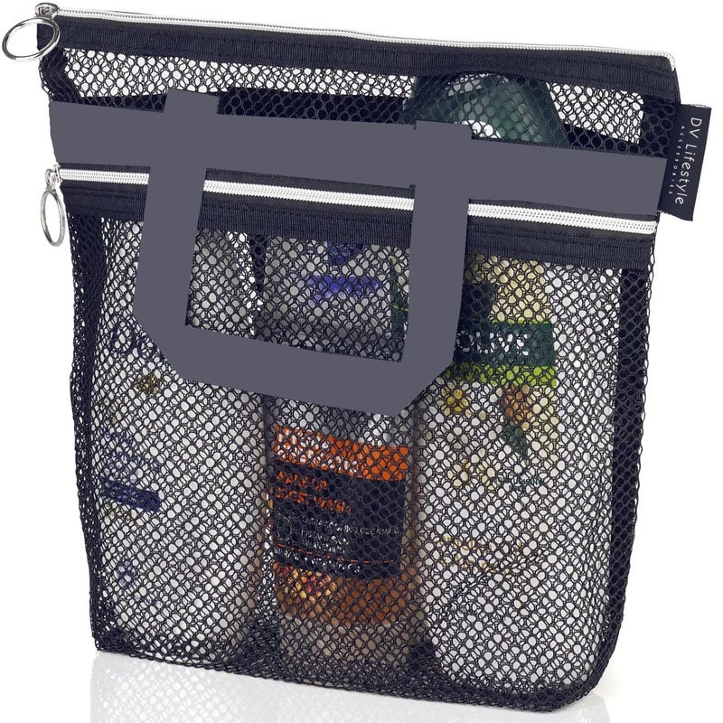 Travel Wash Bag Shower Handbag Transparent Mesh Makeup Bag Storage Bag Travel Wash Bag Beach Bag - Image 1
