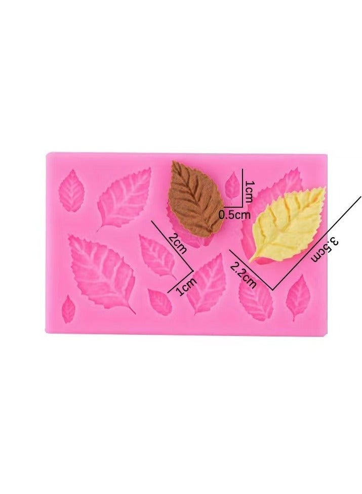 Goolsky Leaf Silicone Mold Maple Leaf Fondant Mold Leaf Molds Fern Leaves Candy Molds For Cake Cupcake Topper Chocolate Polymer Clay Gum Paste - Image 2