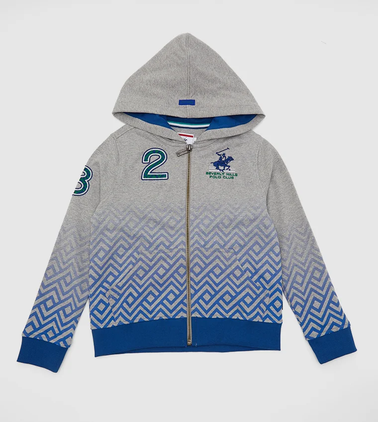 بيفرلي هيلز بولو كلوب سترة بغطاء رأس بتفاصيل شعار مميزة