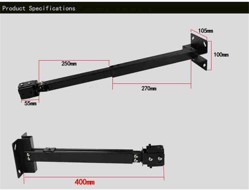 Projector Black Color Projector Ceiling Mount Adjustable 43 to 65cm Roof Bracket for DLP LCD LED Wall Hanger Electronic Equipment for Projection - Image 2