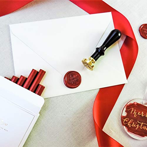 UNIQOOO Mailable Glue Gun Sealing Wax Sticks for Wax Seal Stamp - Metallic Burgundy Wine Red, For Birthday Cards, Wedding Invitations, Envelopes, Snail Mails, Wine Packages, Xmas Gift Ideas, Pack of 8 - Image 2