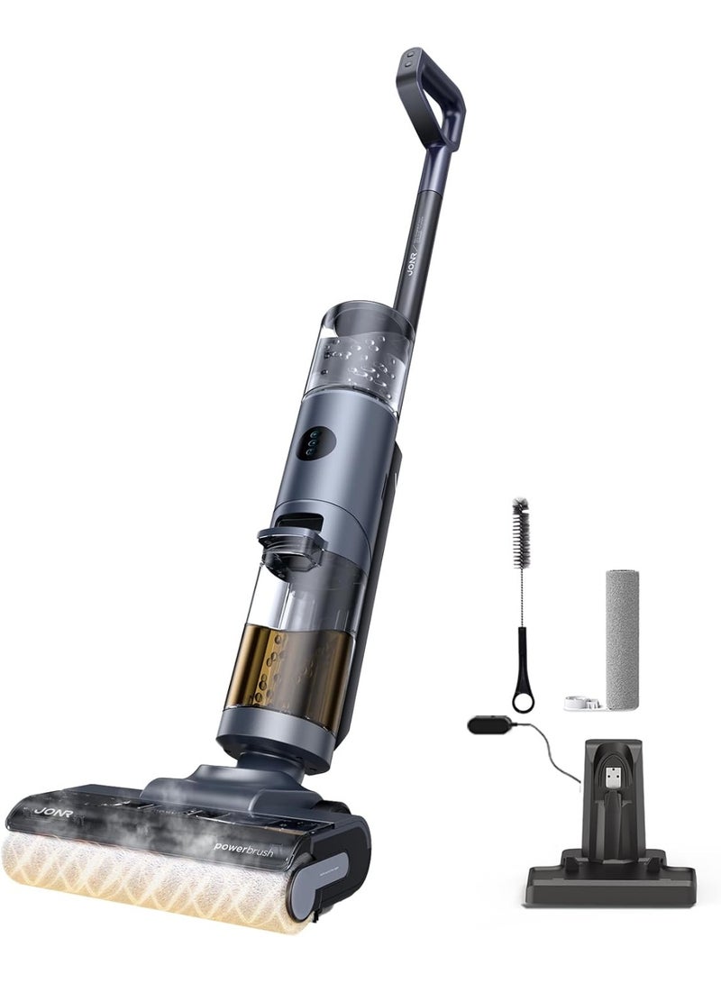 JONR ED12 Pro Cordless Wet Dry Vacuum Cleaner, Smart Floor Washer Mop All-in-one for Hard Floors, Hot Water Self-Cleaning & Hot Air Dring System, Dual-Sided Edge Cleaning, Lightweight, Digital Display - Image 1