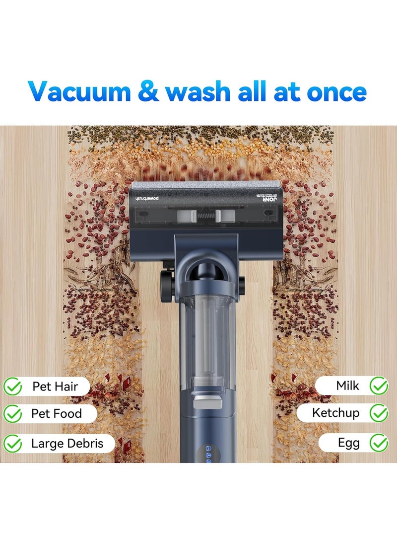 JONR ED12 Pro Cordless Wet Dry Vacuum Cleaner, Smart Floor Washer Mop All-in-one for Hard Floors, Hot Water Self-Cleaning & Hot Air Dring System, Dual-Sided Edge Cleaning, Lightweight, Digital Display - Image 5