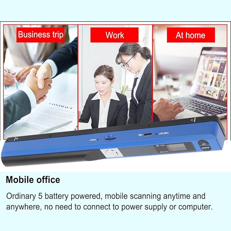 FTVOGUE Portable A4 Document Scanner 900DPI Handheld with 16GB SD Card JPG PDF Format - Image 5