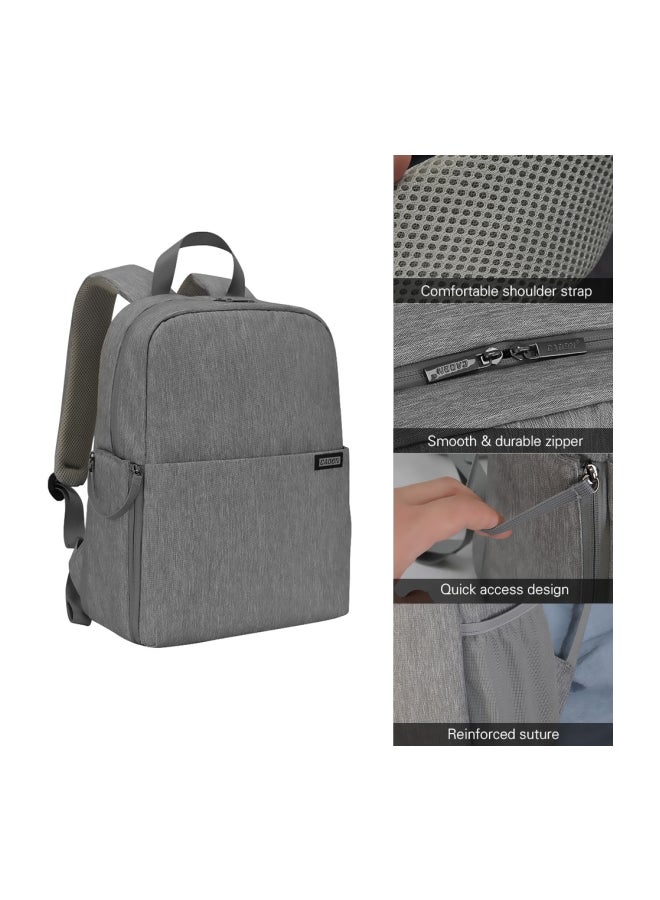 NIBEMINENT Waterproof DSLR Camera Backpack Grey - Image 2