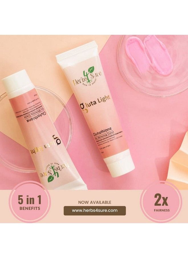 HERBS 4 SURE - Glutathione Light Skin Whitening & Brightening Pigmentation Cream Face Cream For All Skin Types - Image 1