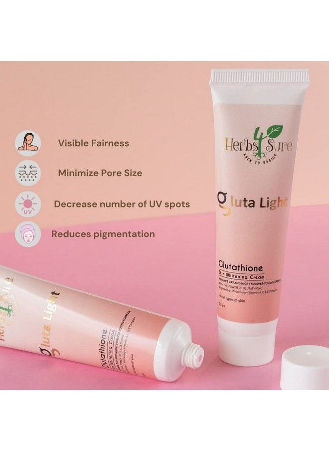 HERBS 4 SURE - Glutathione Light Skin Whitening & Brightening Pigmentation Cream Face Cream For All Skin Types - Image 1