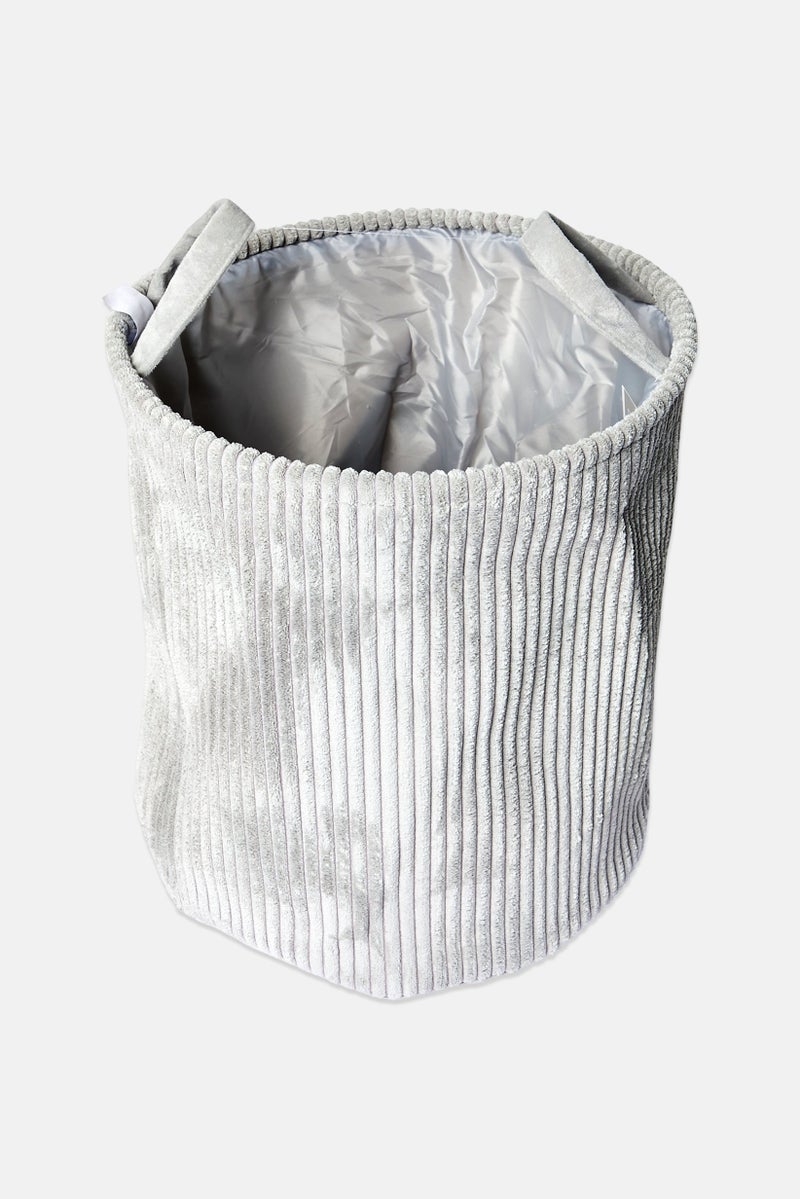 YOTO Corduroy Laundry Basket, Grey - Image 1