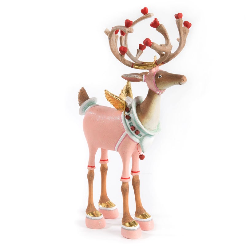 mackenzie childs MACKENZIECHILDS Patience Brewster Dash Away Figurine Christmas Home Decor Cupid Reindeer