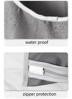 WAOKN Wall-mounted Large Laundry Bag, Dirty Clothes Storage Bag with Bottom Zipper, Waterproof Design Foldable Storage Bag, Lightweight Laundry Bag, 50x70 cm (Grey)  - Image 4