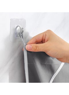 WAOKN Wall-mounted Large Laundry Bag, Dirty Clothes Storage Bag with Bottom Zipper, Waterproof Design Foldable Storage Bag, Lightweight Laundry Bag, 50x70 cm (Grey)  - Image 5