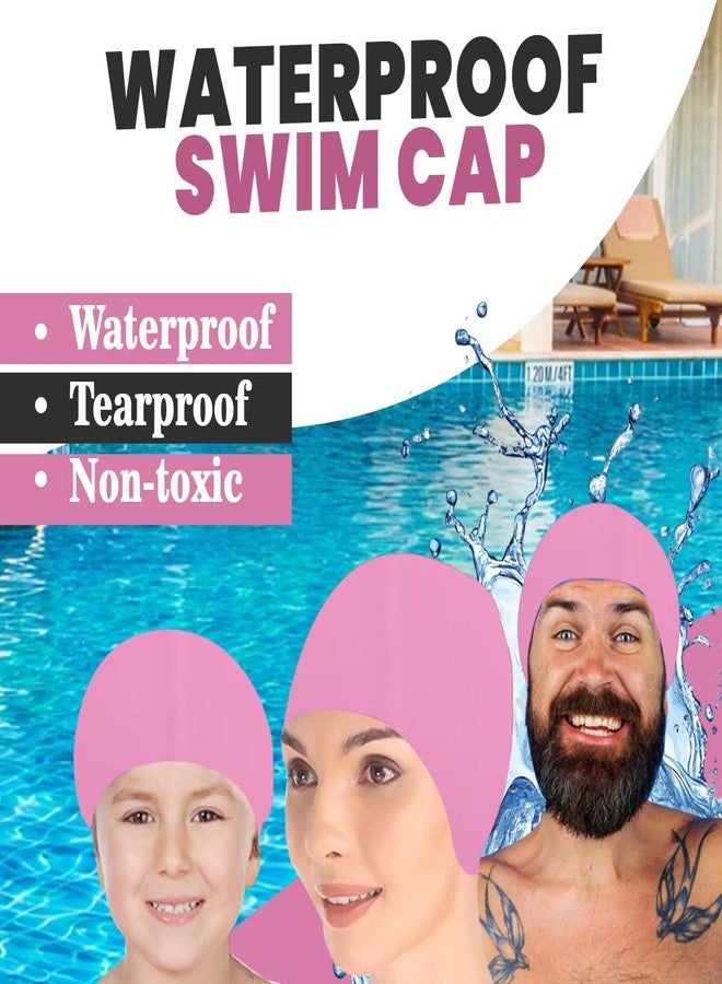 Confidence Waterproof Silicone Swimming Cap for Men and Women | Stretchable and Quick-Dry | Swim Caps for Children and Adult | Prevents Hair Pull and Chemical Damage (Pack of 1) (Light Pink) - Image 3