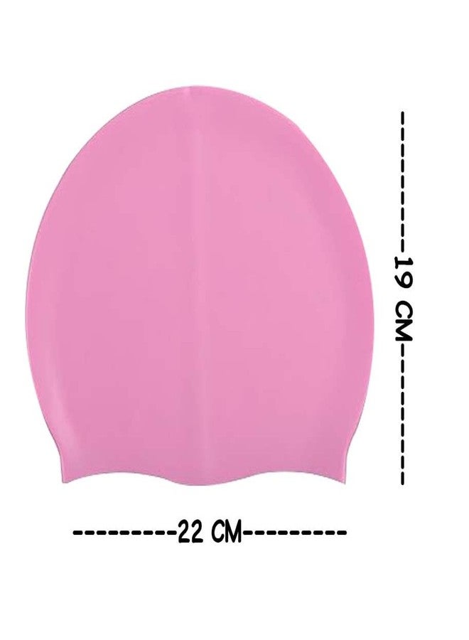 Confidence Waterproof Silicone Swimming Cap for Men and Women | Stretchable and Quick-Dry | Swim Caps for Children and Adult | Prevents Hair Pull and Chemical Damage (Pack of 1) (Light Pink) - Image 2